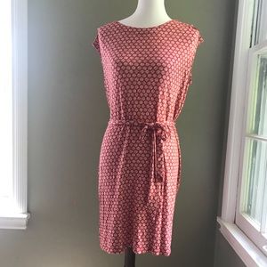 Loft Red and White Dress